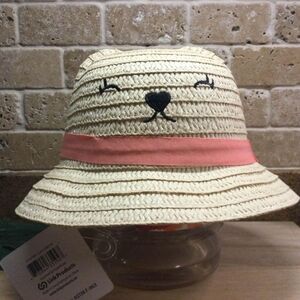 🆕️ Toddler Girl Bear Straw Hat